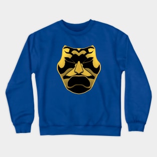 Bronze, Gold and Black Drama Mask (Purple Background) Crewneck Sweatshirt